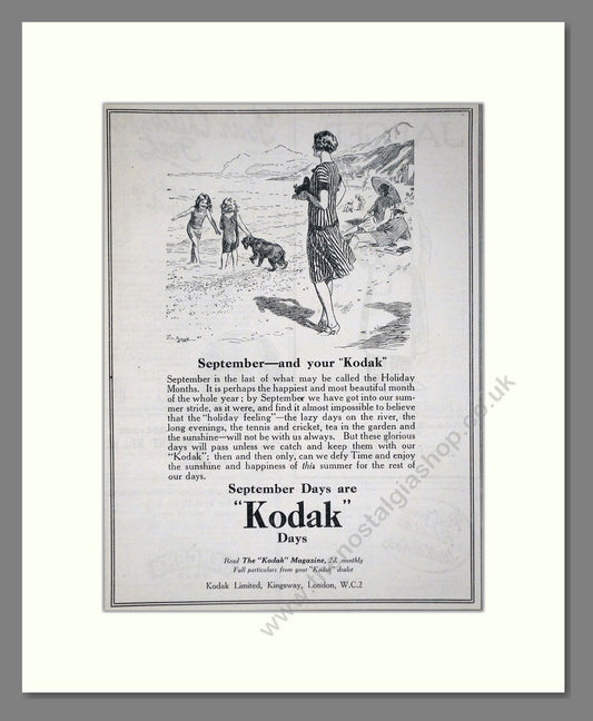Kodak - September Days Are Kodak Days. Vintage Advert 1926 (ref AD66751)