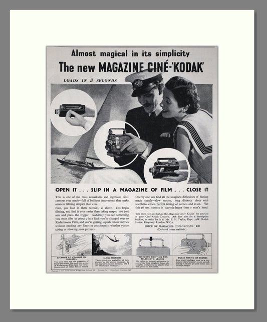 Kodak - Magazine Cine-Kodak. Vintage Advert 1937 (ref AD66769)