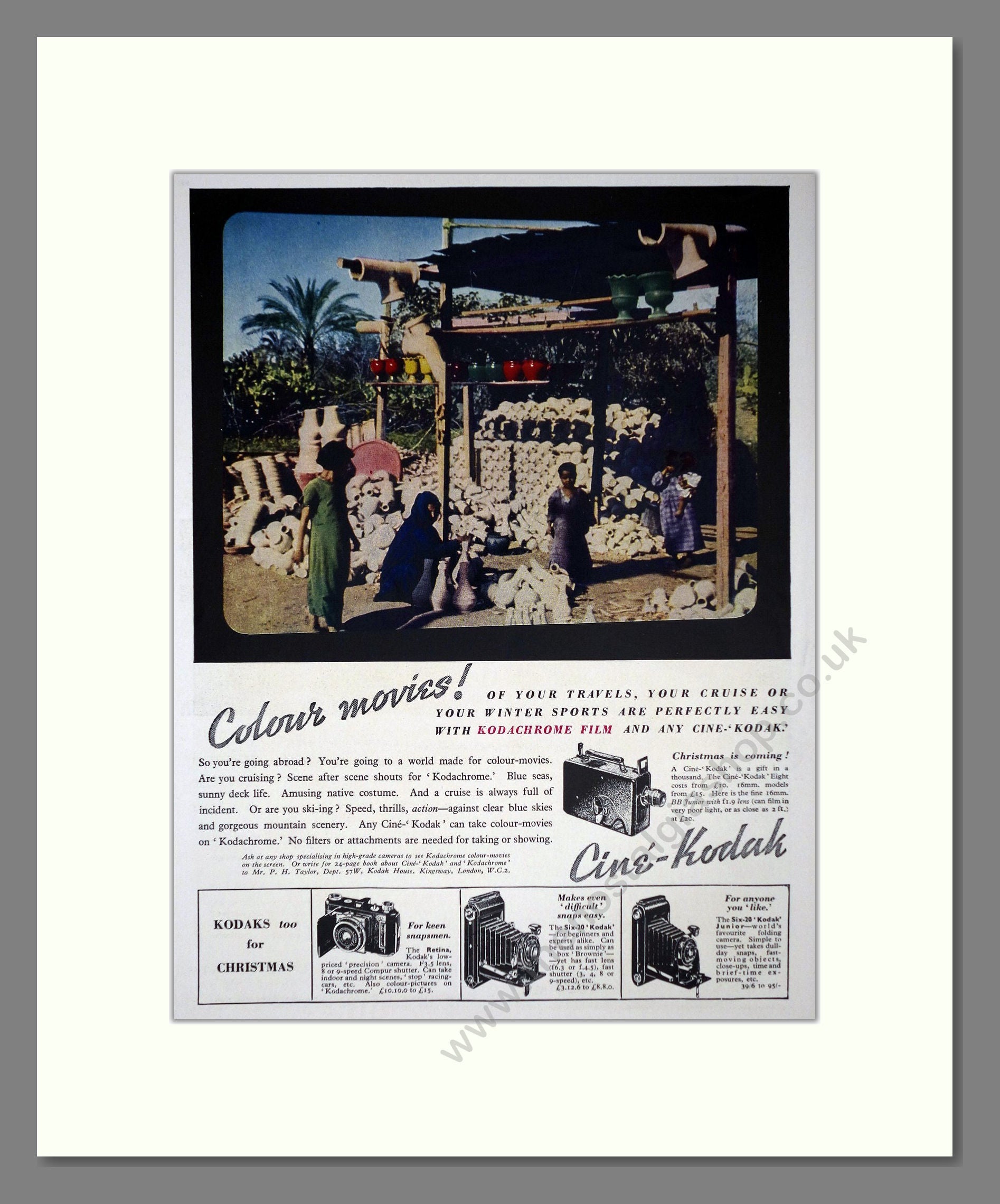 Kodak - Cine-Kodak. Vintage Advert 1937 (ref AD66771)