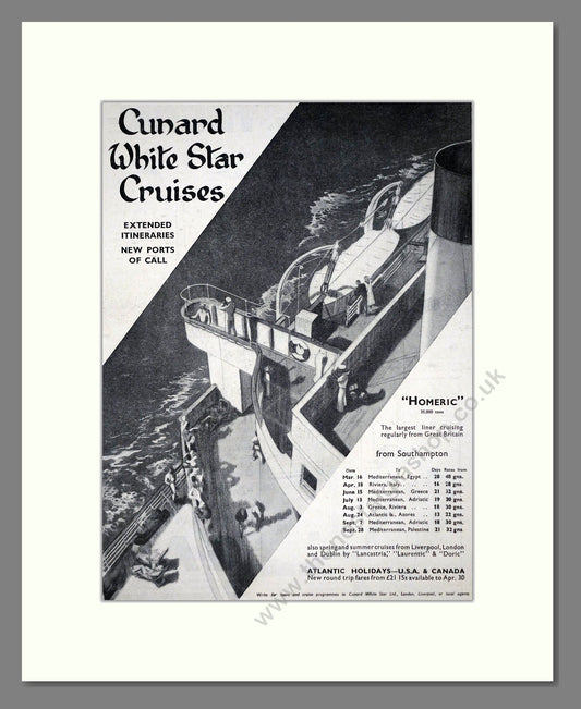 Orient Line - Homeric Ship. Vintage Advert 1935 (ref AD66673)