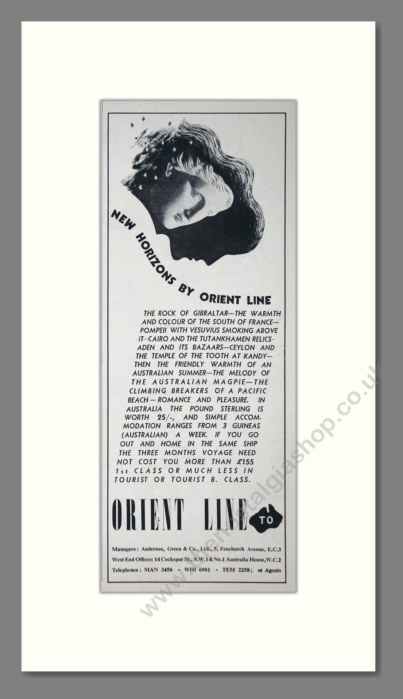 Orient Line - Australia Cruise. Vintage Advert 1938 (ref AD66688)