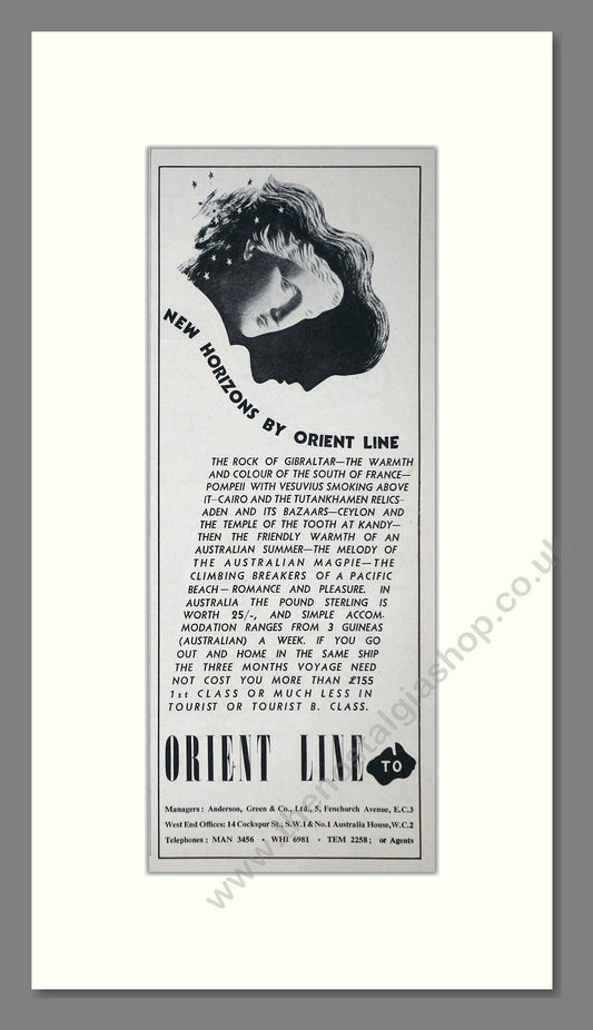 Orient Line - Australia Cruise. Vintage Advert 1938 (ref AD66688)
