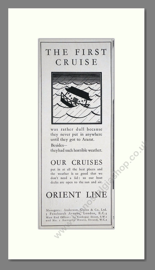 Orient Line - The First Cruise. Vintage Advert 1934 (ref AD66703)