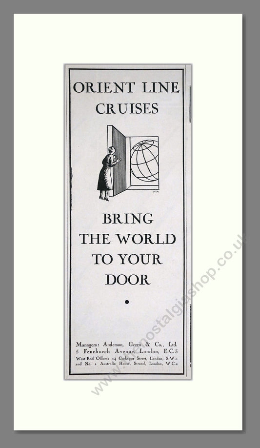 Orient Line - Bring The World To Your Door. Vintage Advert 1934 (ref AD66704)