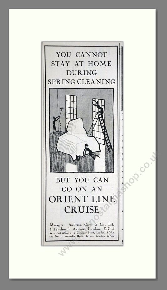 Orient Line - Spring Cleaning. Vintage Advert 1934 (ref AD66706)