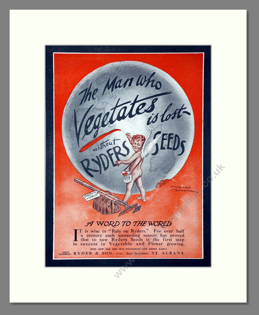 Ryders - Seeds. Vintage Advert 1919 (ref AD66790)
