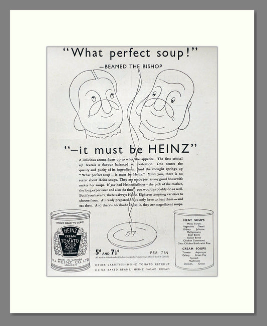 Heinz - Tomato Soup. Vintage Advert 1936 (ref AD66800)