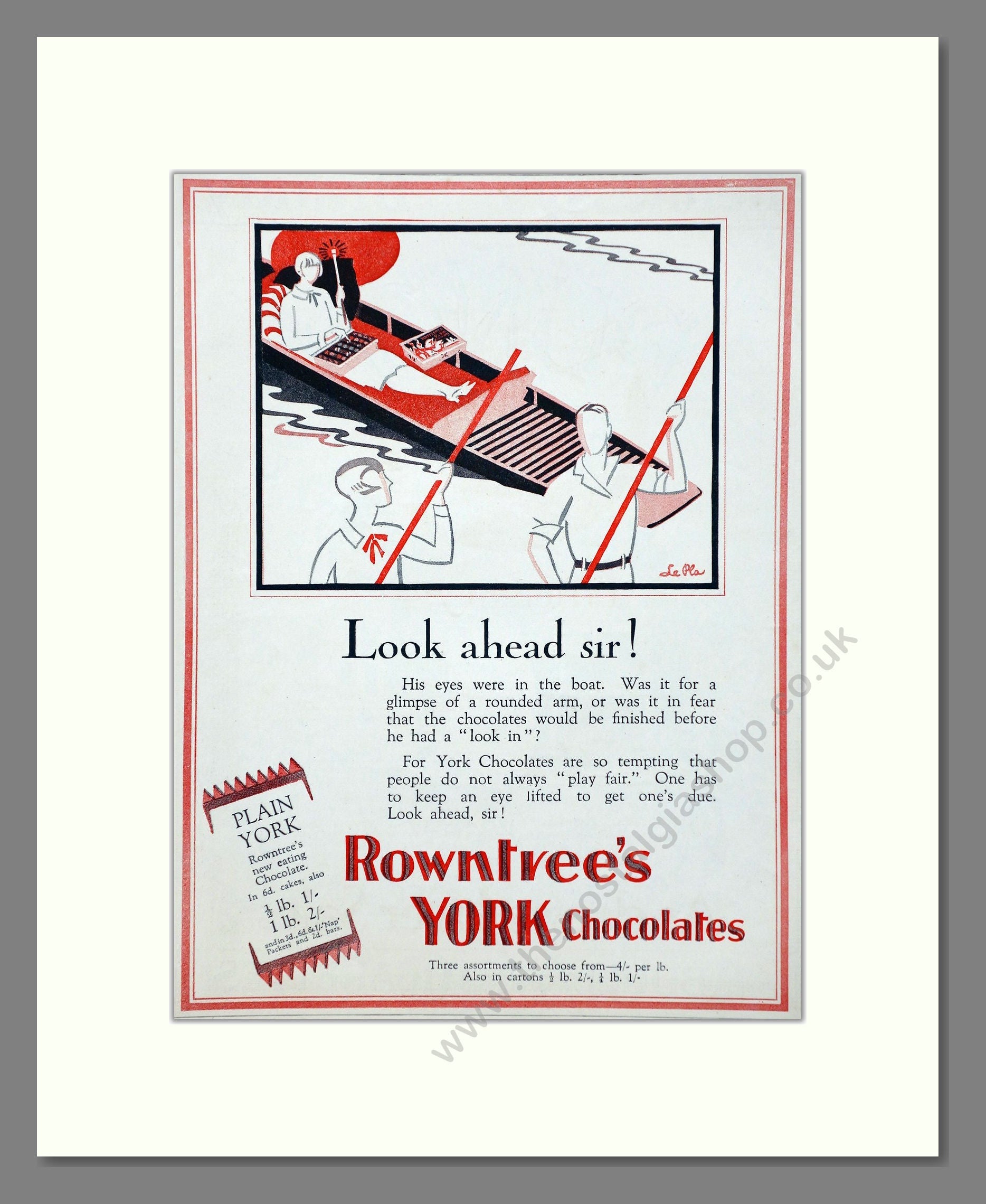 Rowntree's - York Chocolates. Vintage Advert 1926 (ref AD66843)