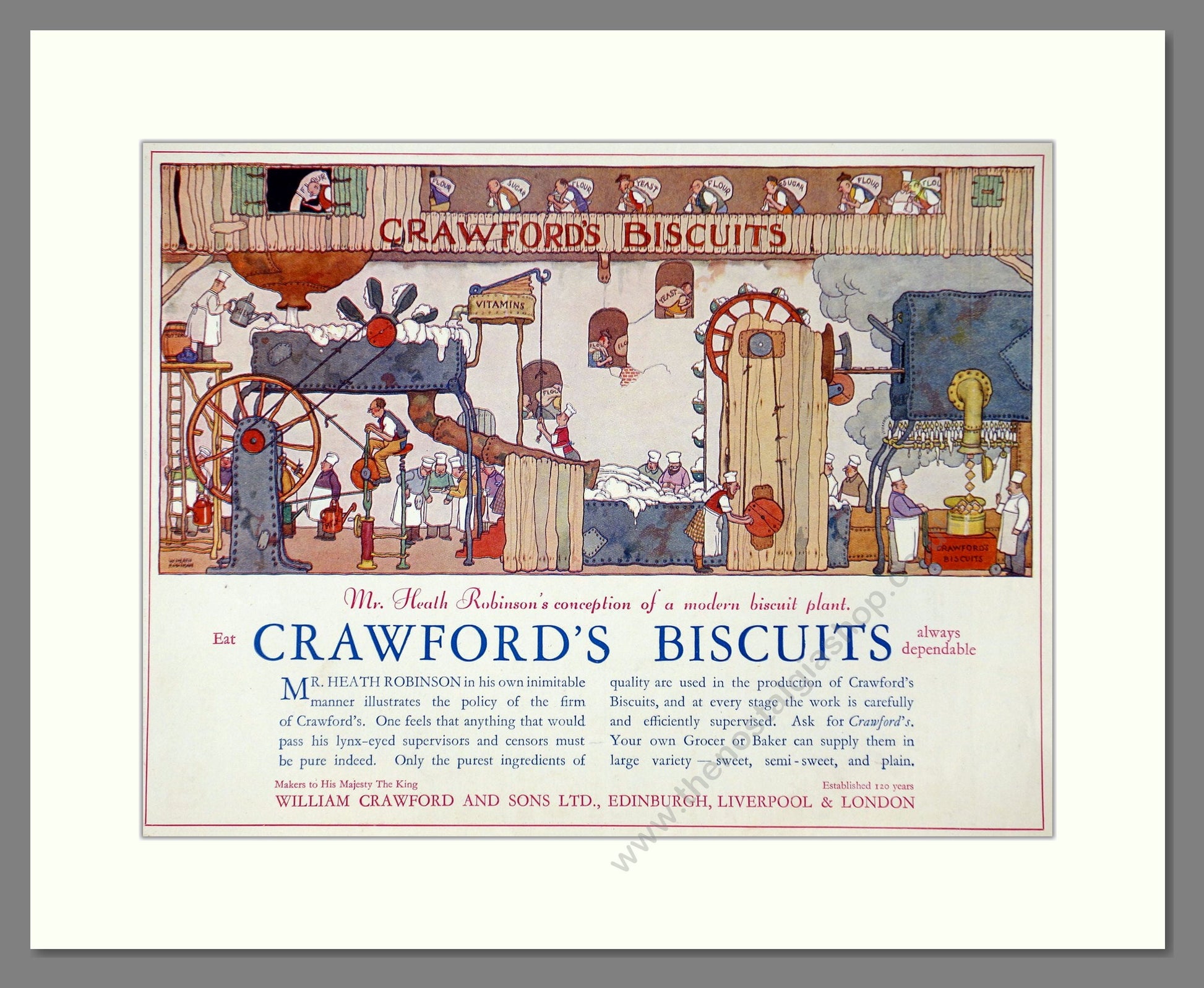 Crawford's - Biscuits. Vintage Advert 1933 (ref AD66885)