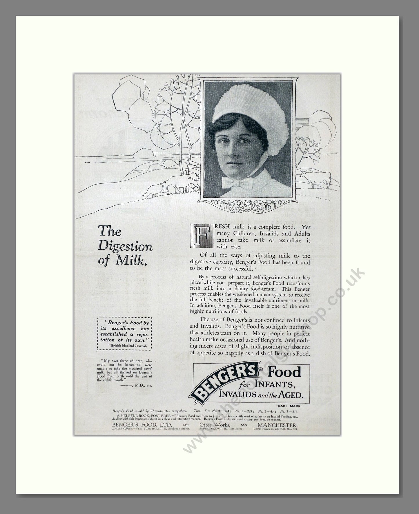 Benger's - Food For Infants And Invalids. Vintage Advert 1926 (ref AD66904)
