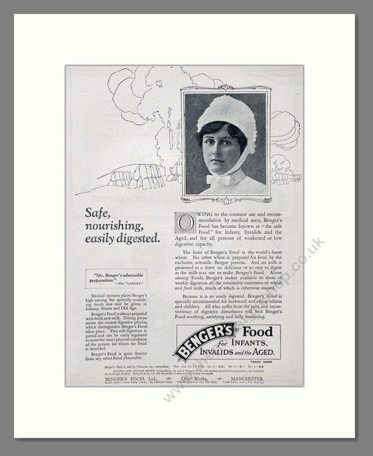 Benger's - Food For Infants And Invalids. Vintage Advert 1926 (ref AD66906)