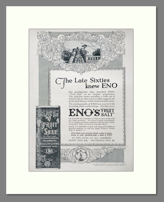 Eno's - Fruit Salt. Vintage Advert 1923 (ref AD66911)