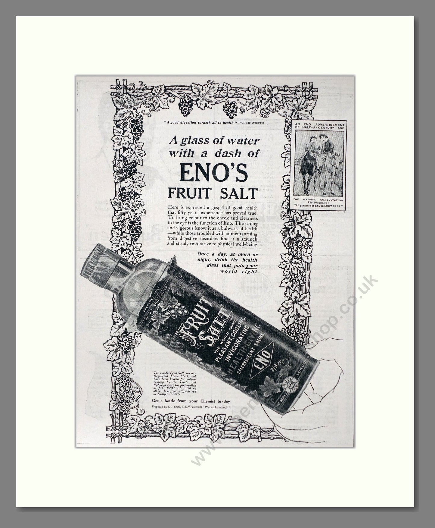 Eno's - Fruit Salt. Vintage Advert 1920 (ref AD66914)