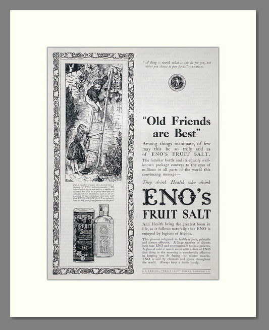 Eno's - Fruit Salt. Vintage Advert 1921 (ref AD66924)