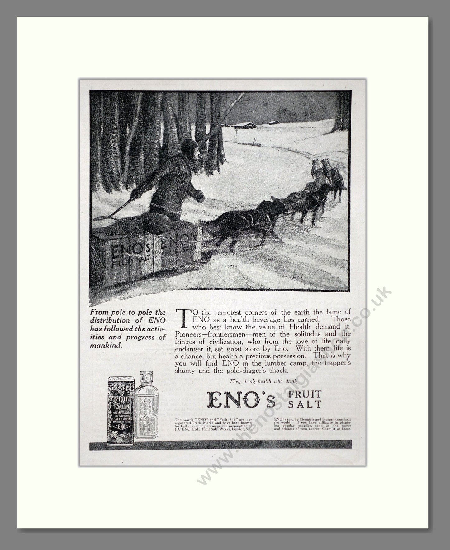 Eno's - Fruit Salt. Vintage Advert 1920 (ref AD66932)