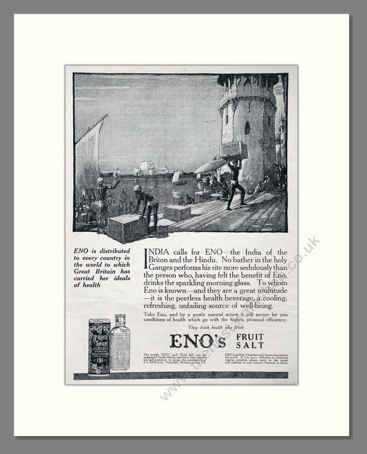 Eno's - Fruit Salt. Vintage Advert 1920 (ref AD66935)