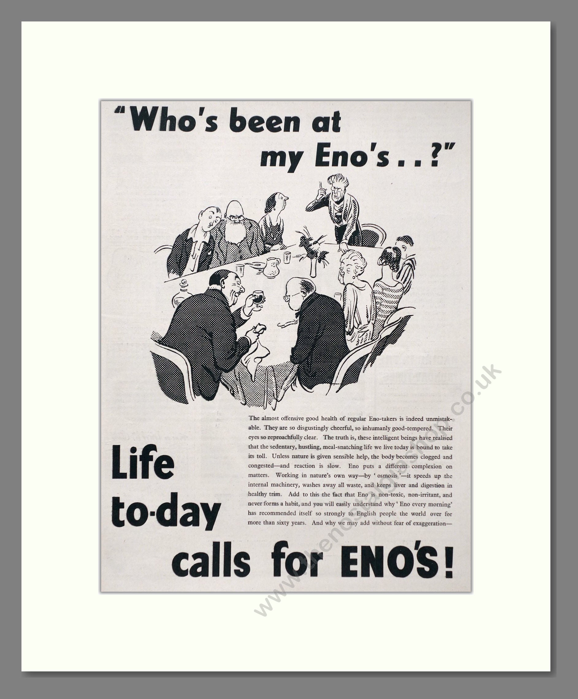 Eno's - Fruit Salt. Vintage Advert 1937 (ref AD66938)