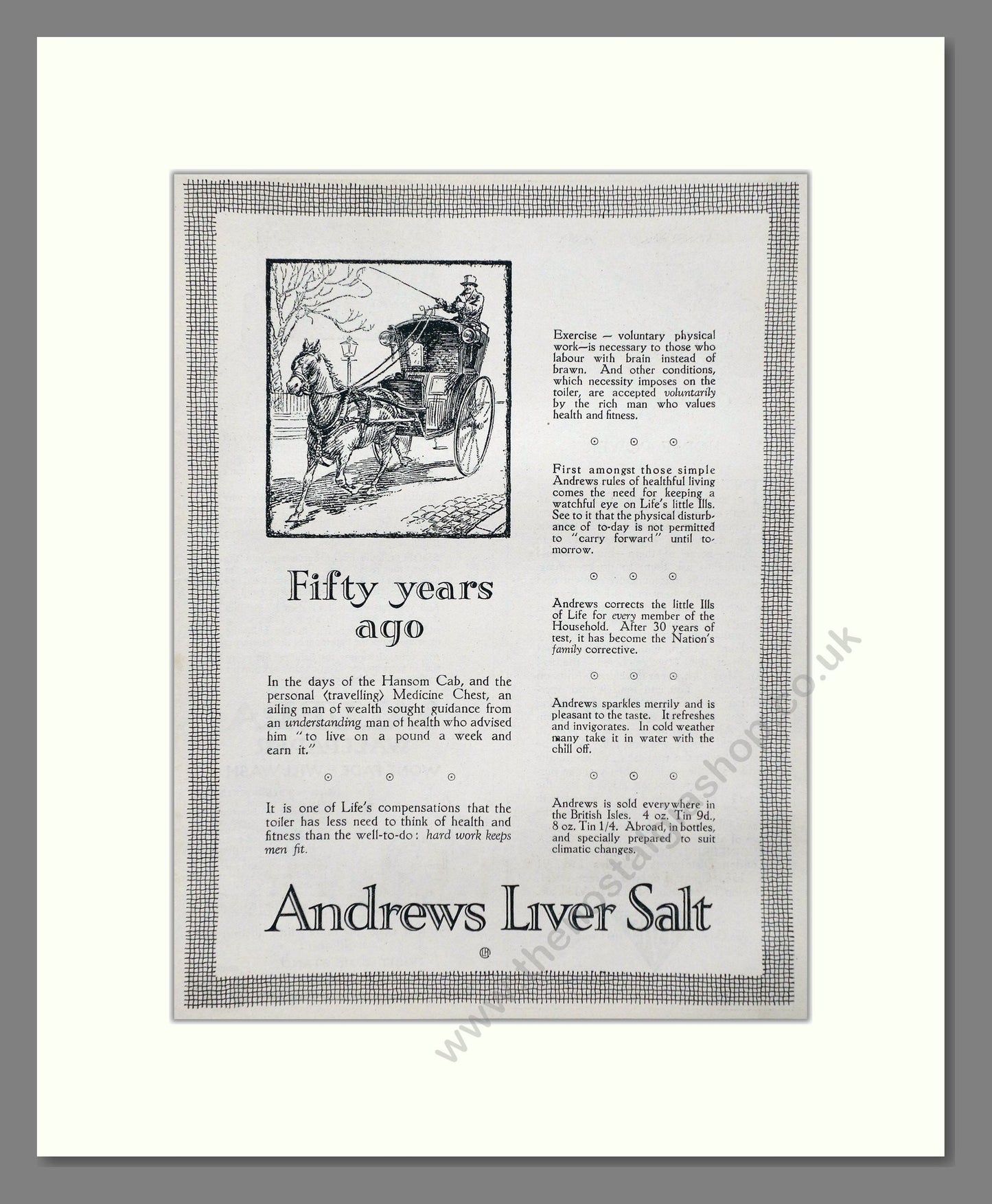Andrews - Liver Salt. Vintage Advert 1926 (ref AD66945)