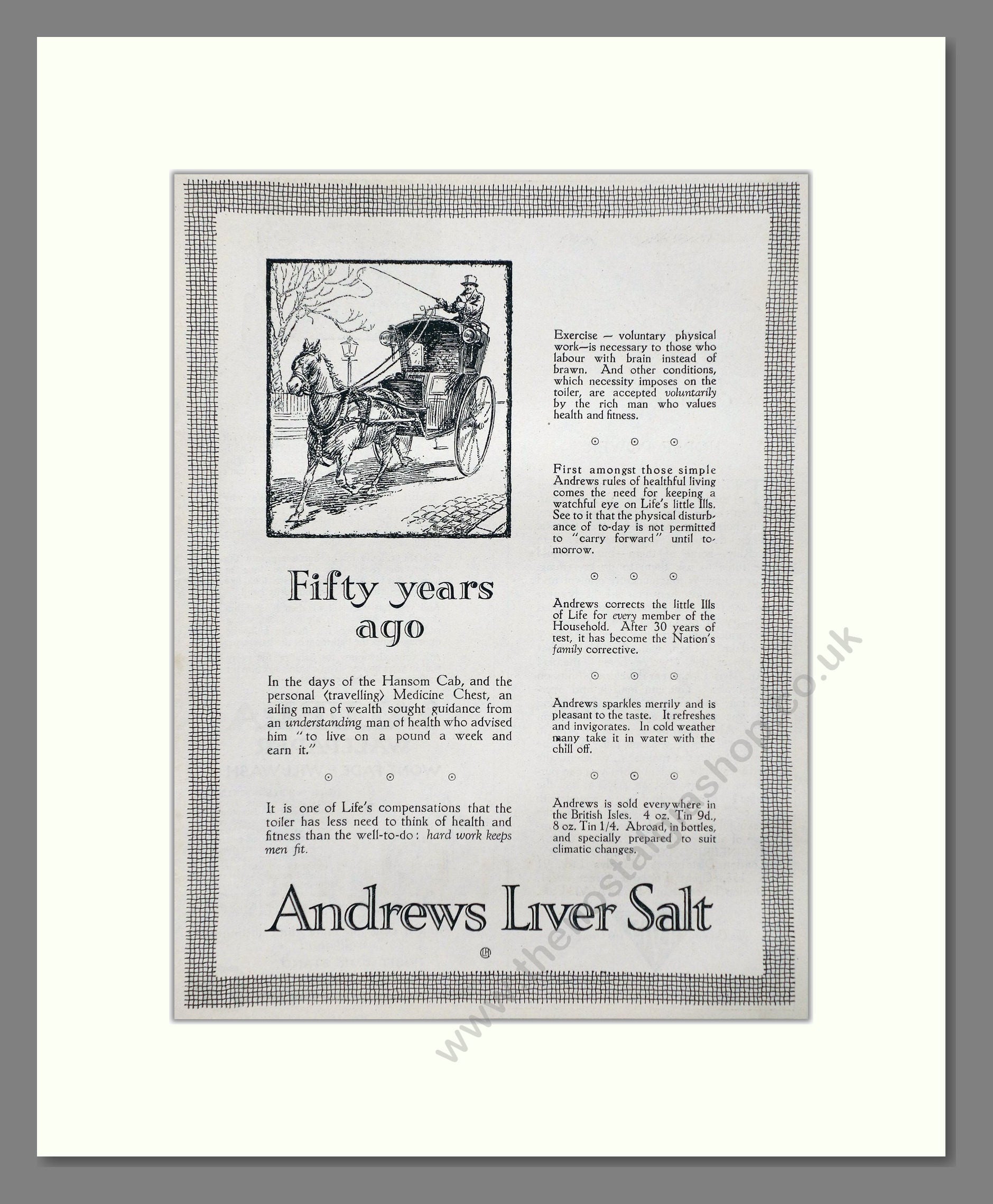 Andrews - Liver Salt. Vintage Advert 1926 (ref AD66945)