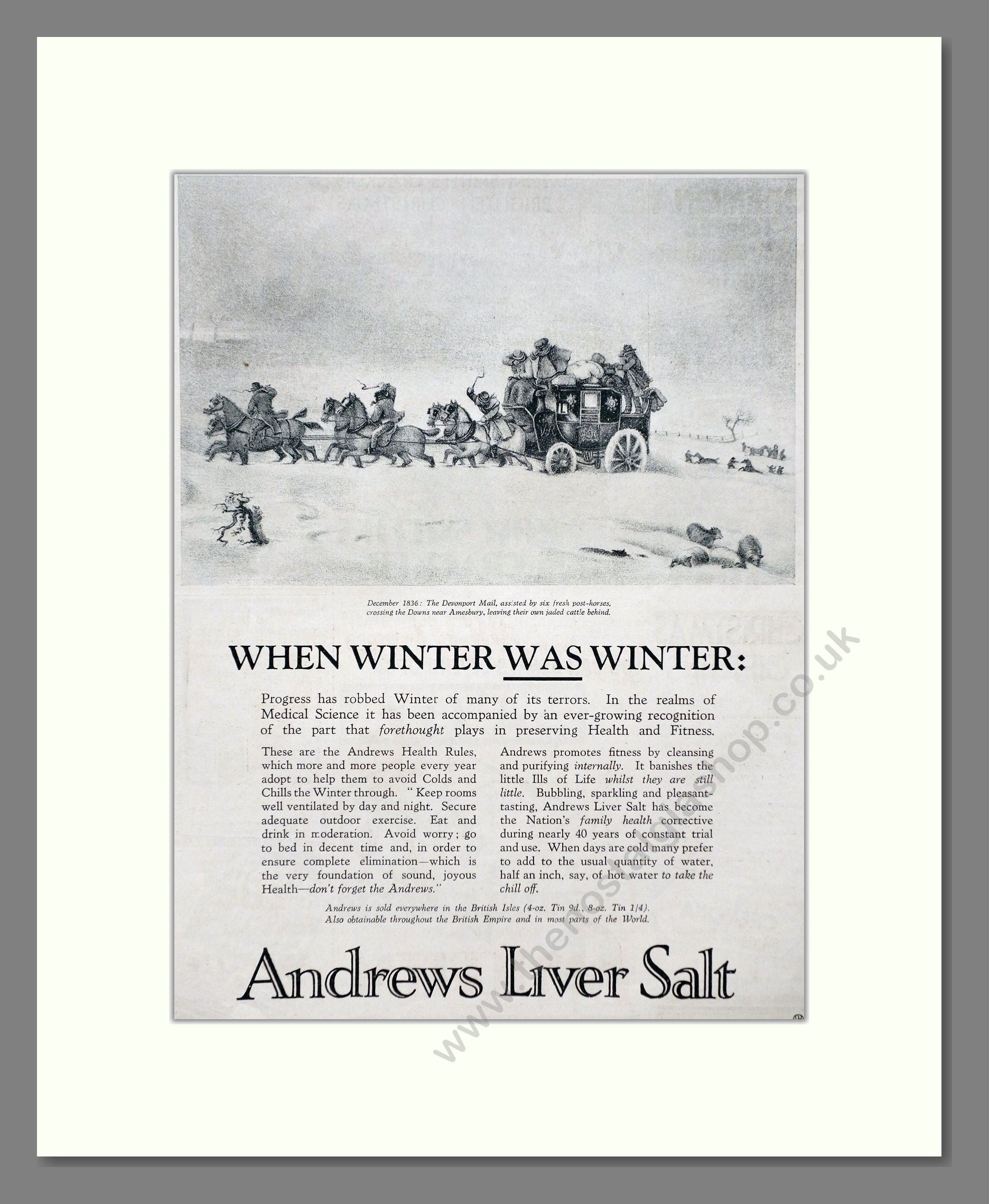 Andrews - Liver Salt. Vintage Advert 1934 (ref AD66946)
