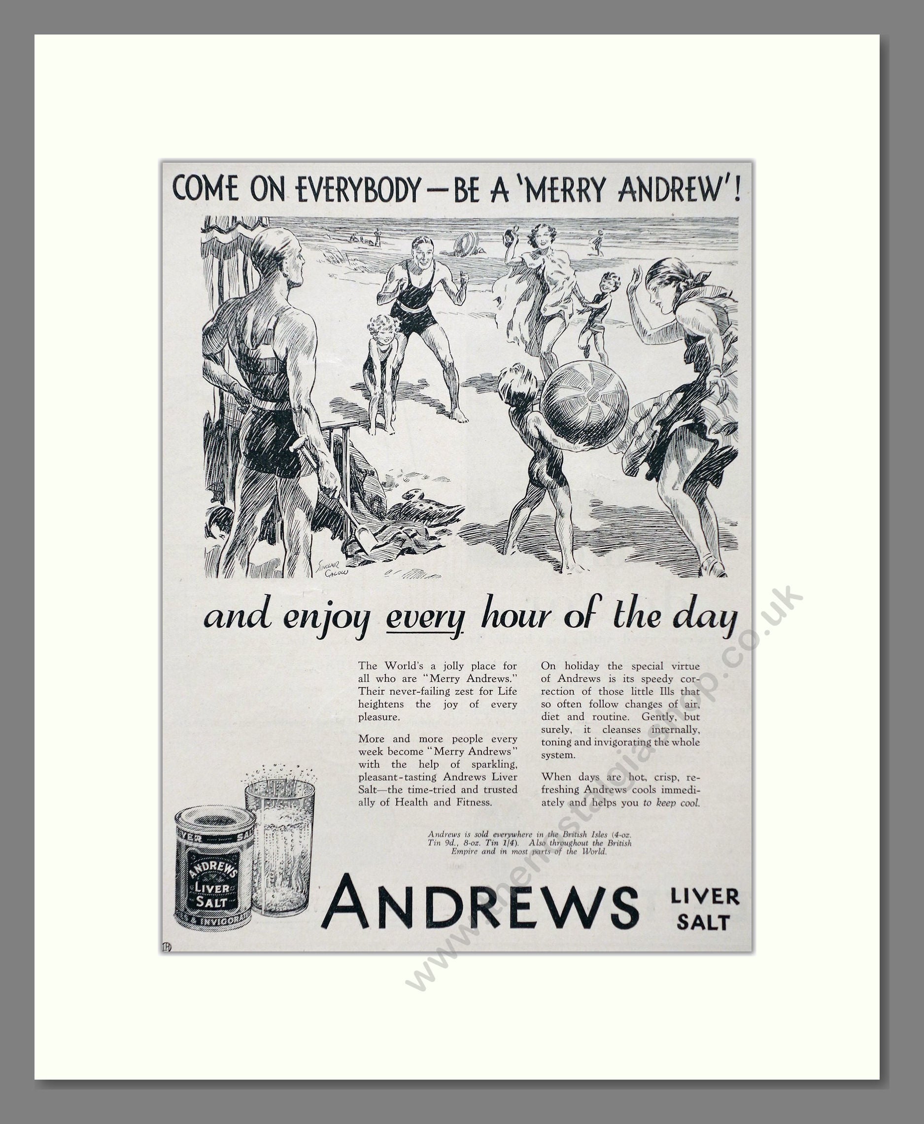 Andrews - Liver Salt. Vintage Advert 1935 (ref AD66948)