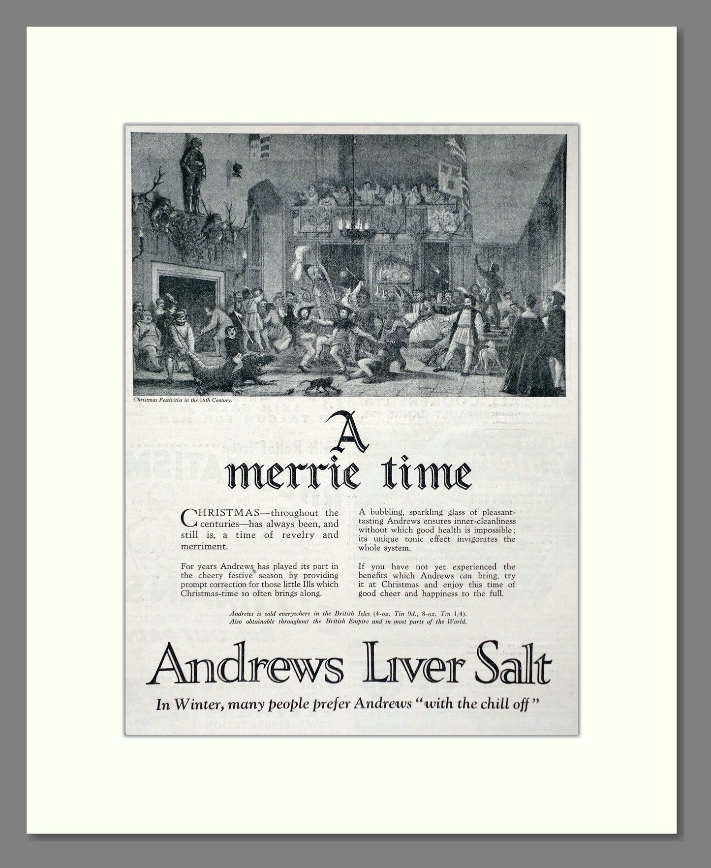 Andrews - Liver Salt. Vintage Advert 1934 (ref AD66949)
