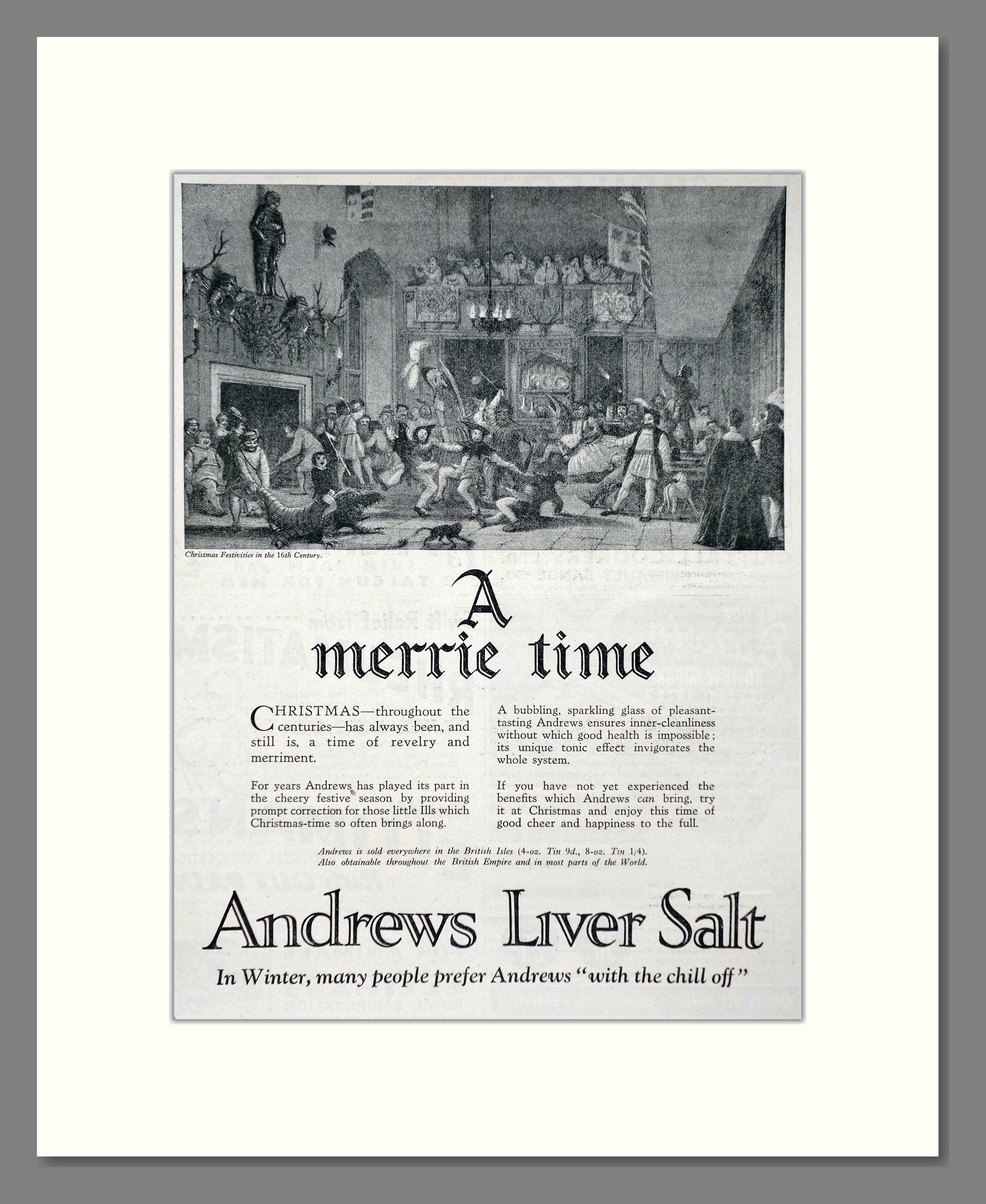 Andrews - Liver Salt. Vintage Advert 1934 (ref AD66949)