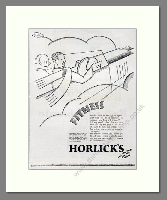 Horlick's - Malted Milk. Vintage Advert 1928 (ref AD66953)