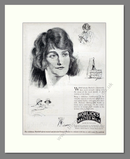 Horlick's - Malted Milk. Vintage Advert 1924 (ref AD66960)