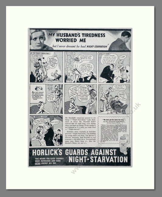 Horlick's - Malted Milk. Vintage Advert 1934 (ref AD66962)