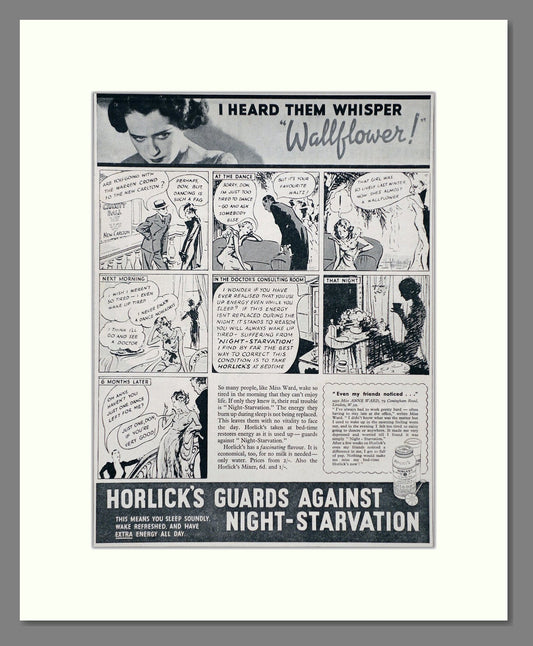 Horlick's - Malted Milk. Vintage Advert 1934 (ref AD66964)