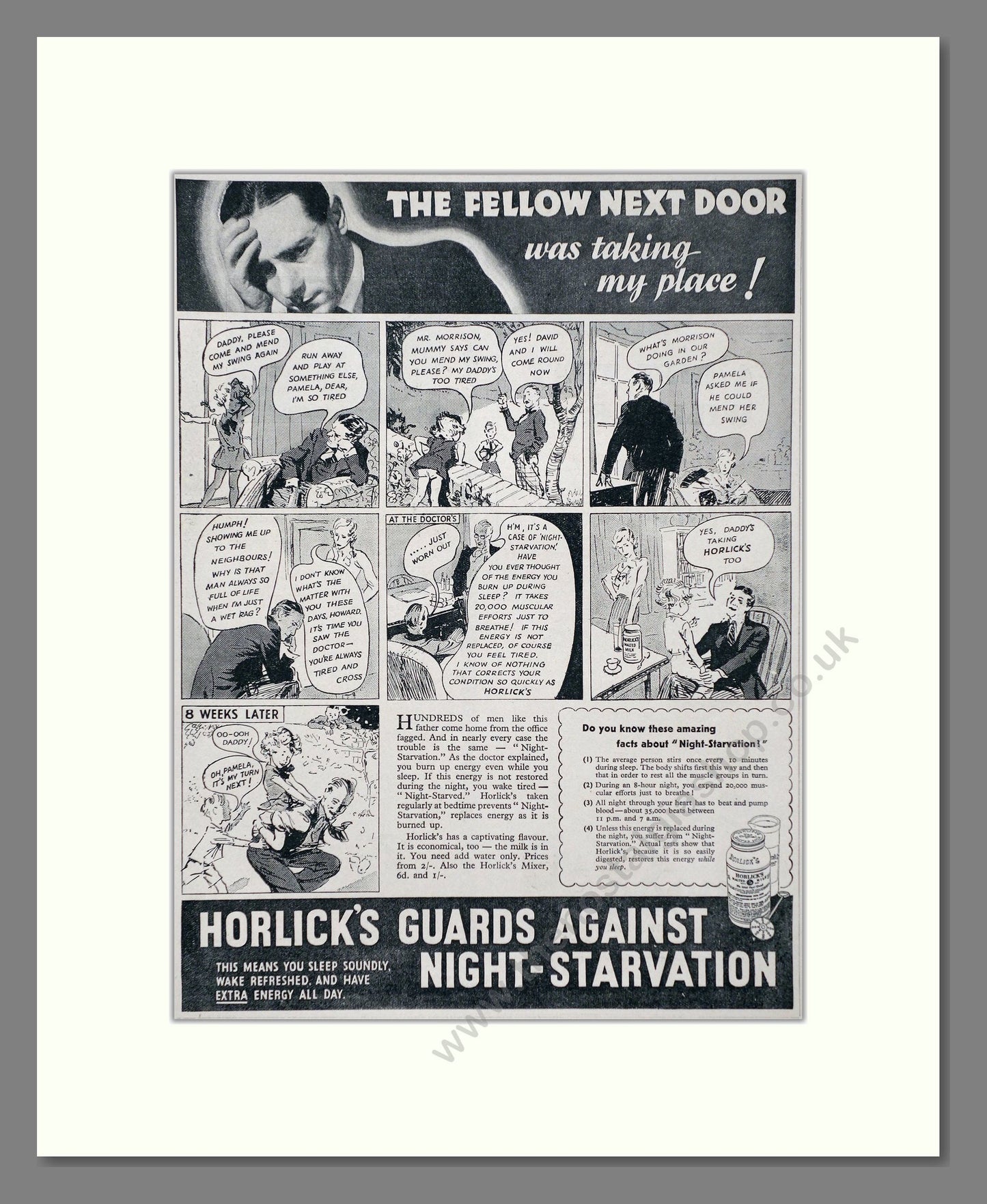 Horlick's - Malted Milk. Vintage Advert 1934 (ref AD66965)