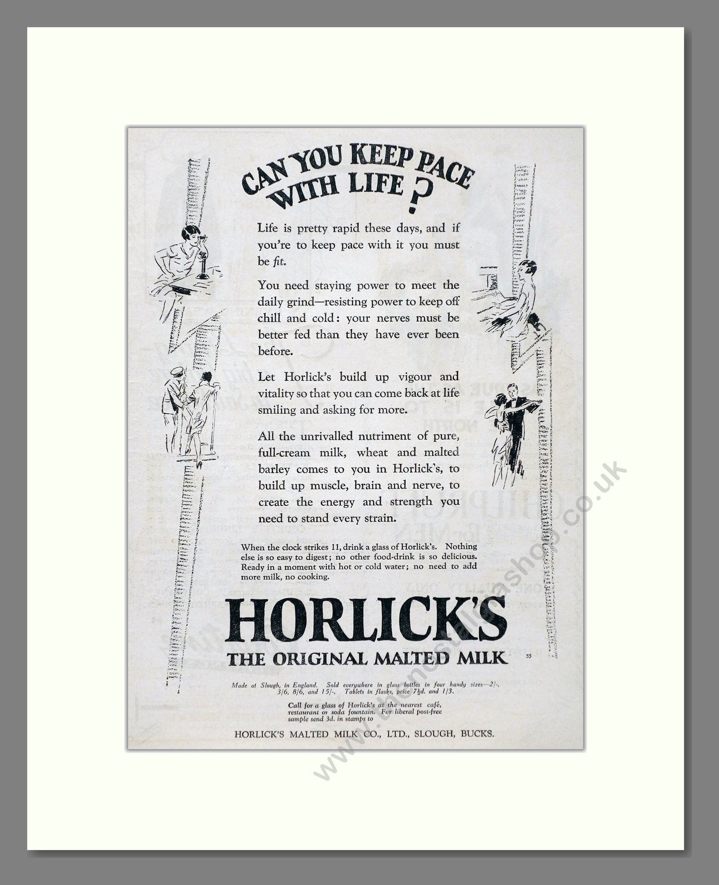 Horlick's - Malted Milk. Vintage Advert 1927 (ref AD66967)