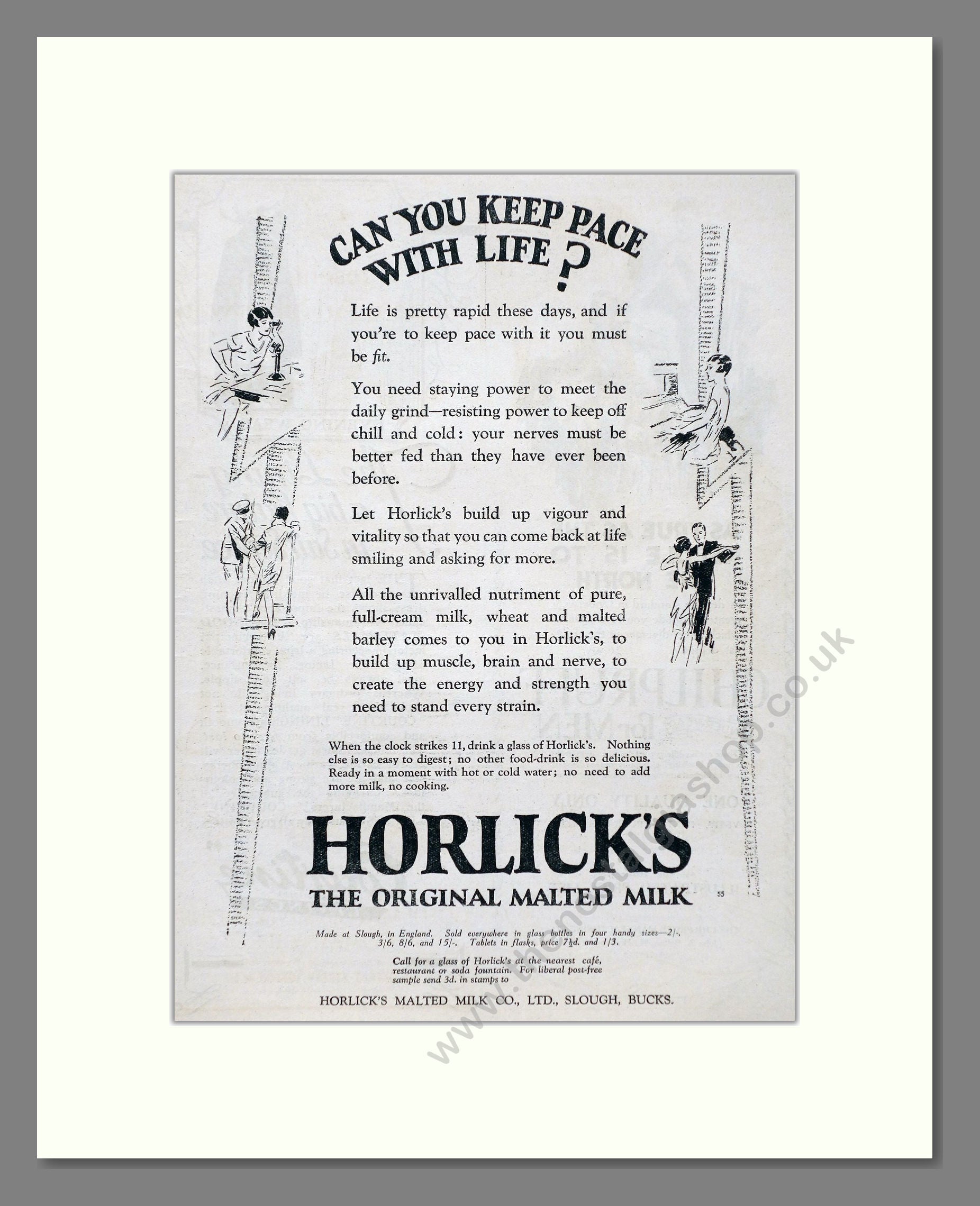 Horlick's - Malted Milk. Vintage Advert 1927 (ref AD66967)