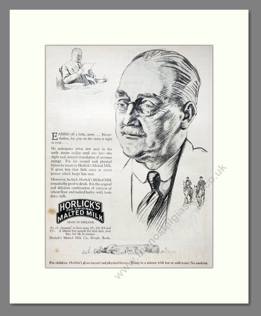 Horlick's - Malted Milk. Vintage Advert 1924 (ref AD66969)