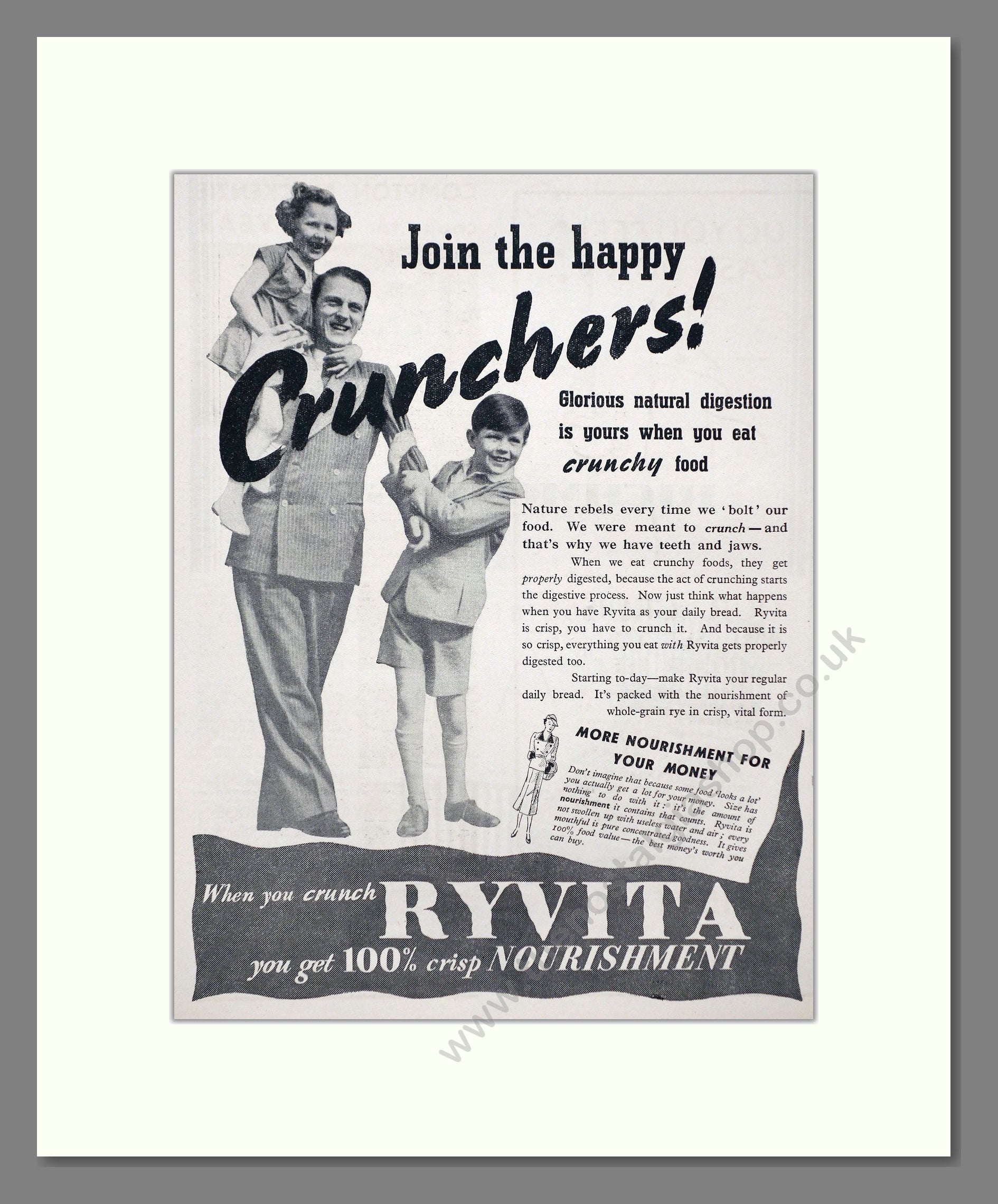 Ryvita - Crispbread. Vintage Advert 1938 (ref AD66995)