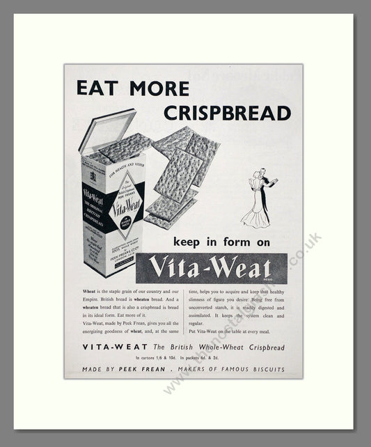 Vita-Weat - Whole Wheat Crispbread. Vintage Advert 1936 (ref AD66998)
