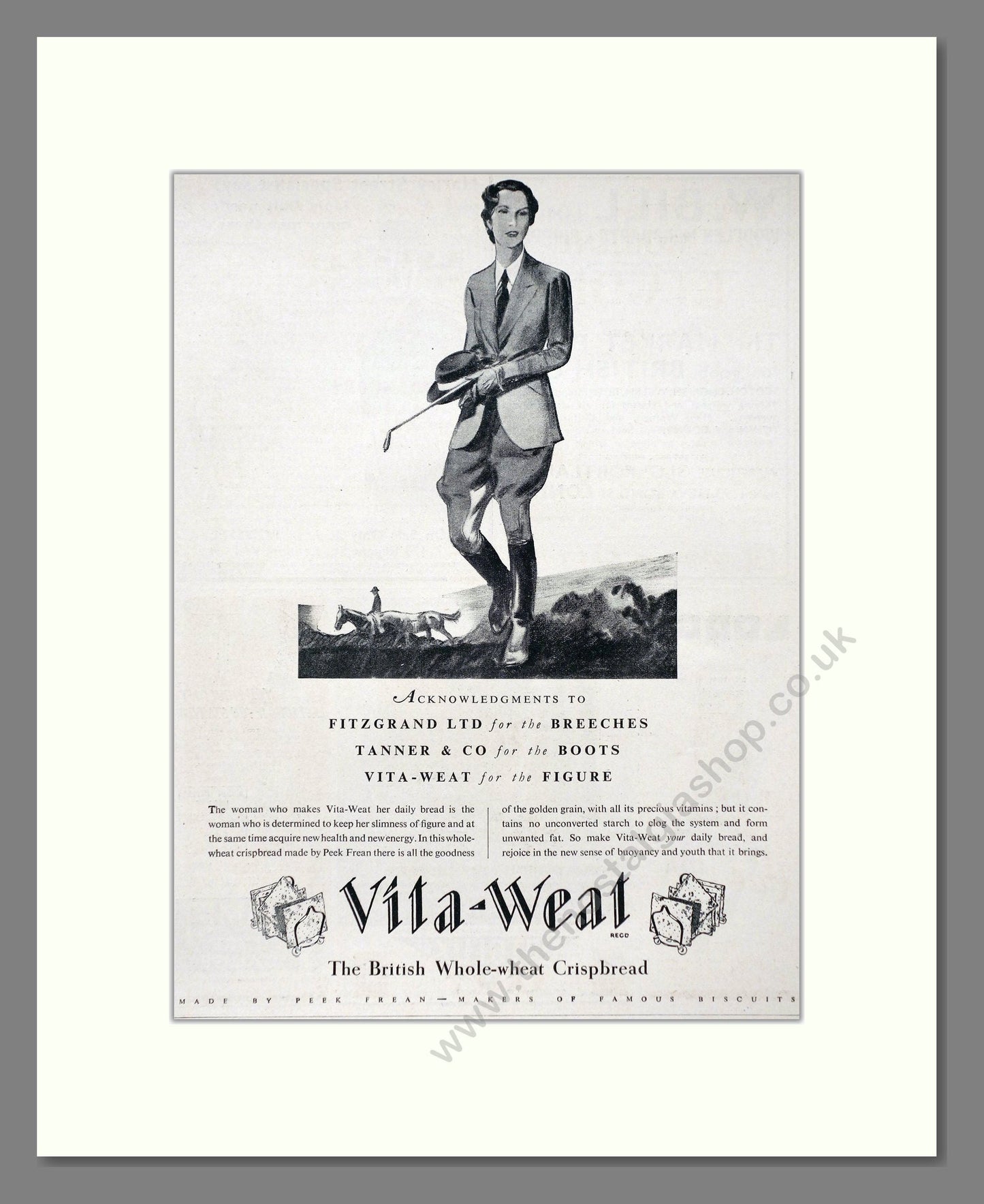 Vita-Weat - Whole Wheat Crispbread. Vintage Advert 1935 (ref AD67009)
