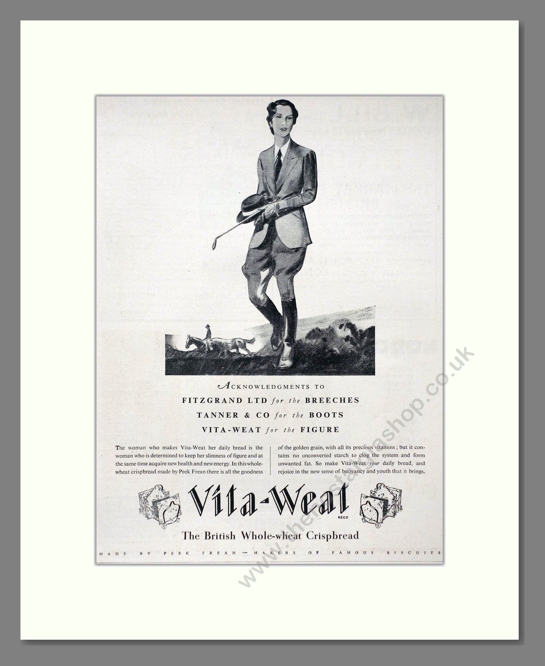 Vita-Weat - Whole Wheat Crispbread. Vintage Advert 1935 (ref AD67009)