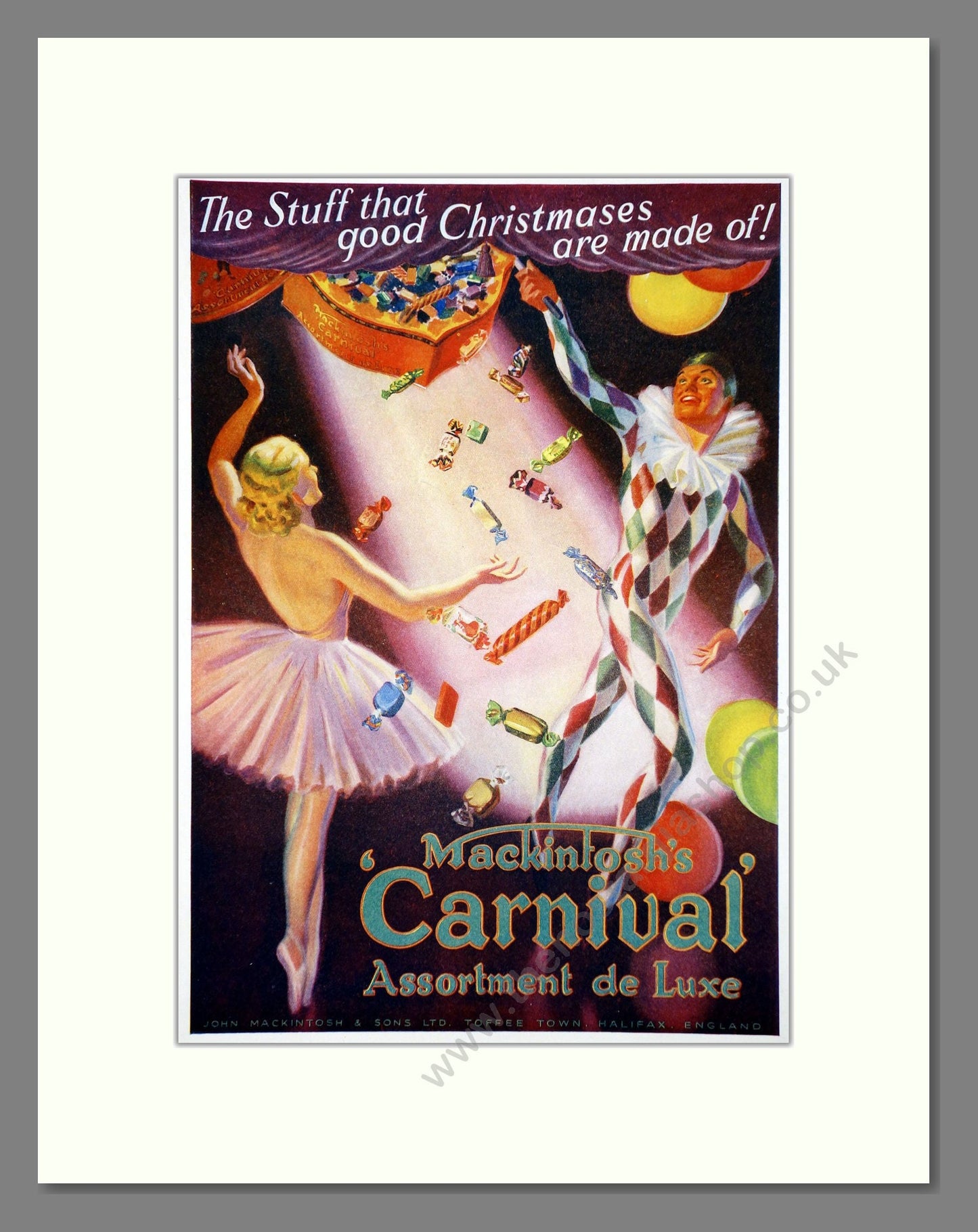 Mackintosh's - Carnival Chocolates. Vintage Advert 1935 (ref AD67013)