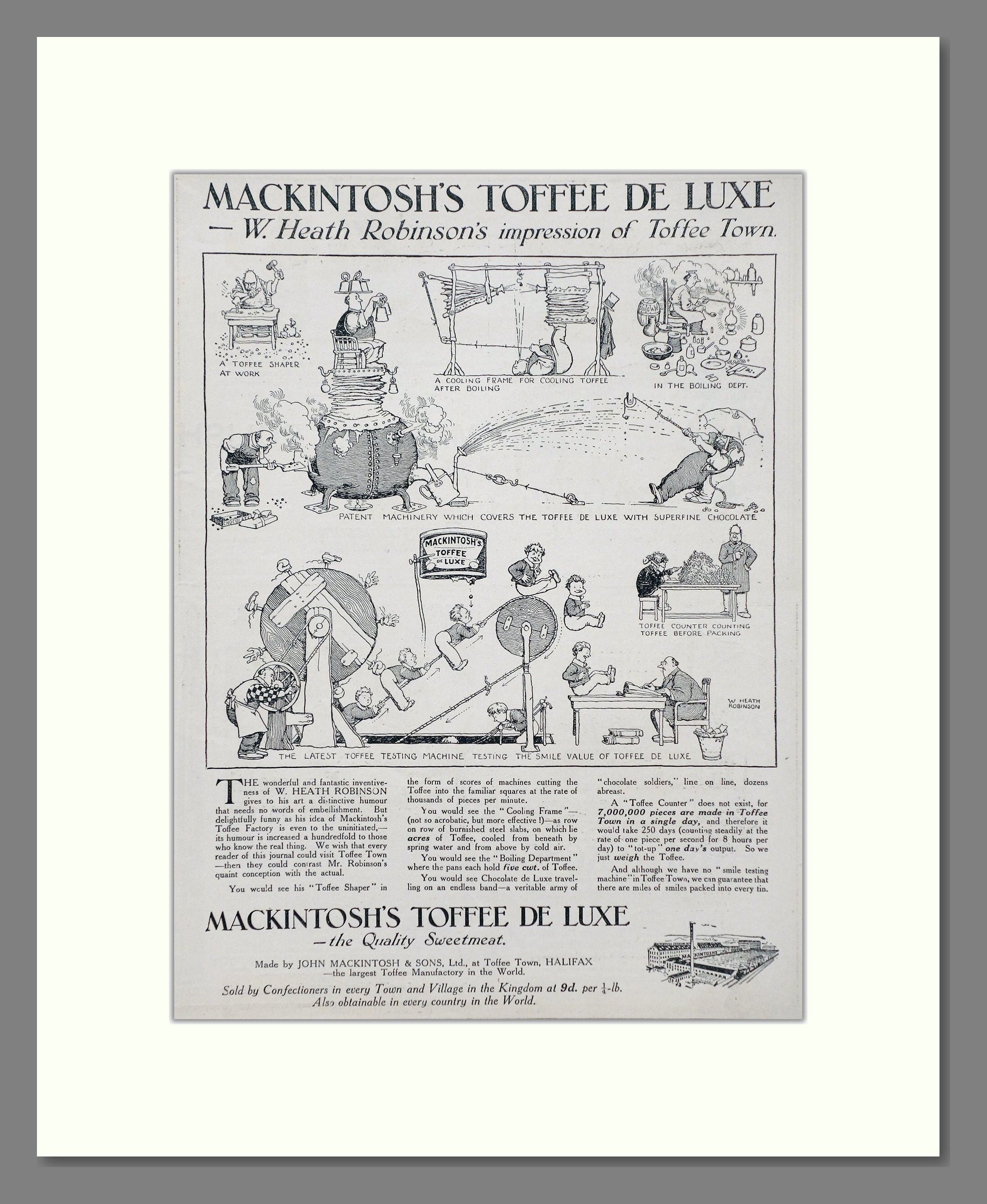 Mackintosh's - Toffee De Luxe. Vintage Advert 1921 (ref AD67014)