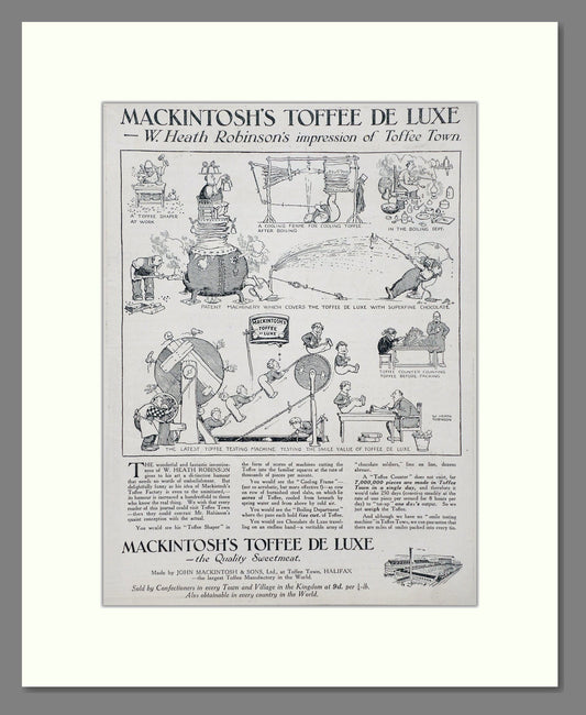 Mackintosh's - Toffee De Luxe. Vintage Advert 1921 (ref AD67014)