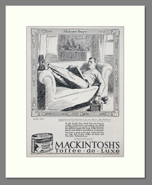 Mackintosh's - Toffee De Luxe. Vintage Advert 1921 (ref AD67015)