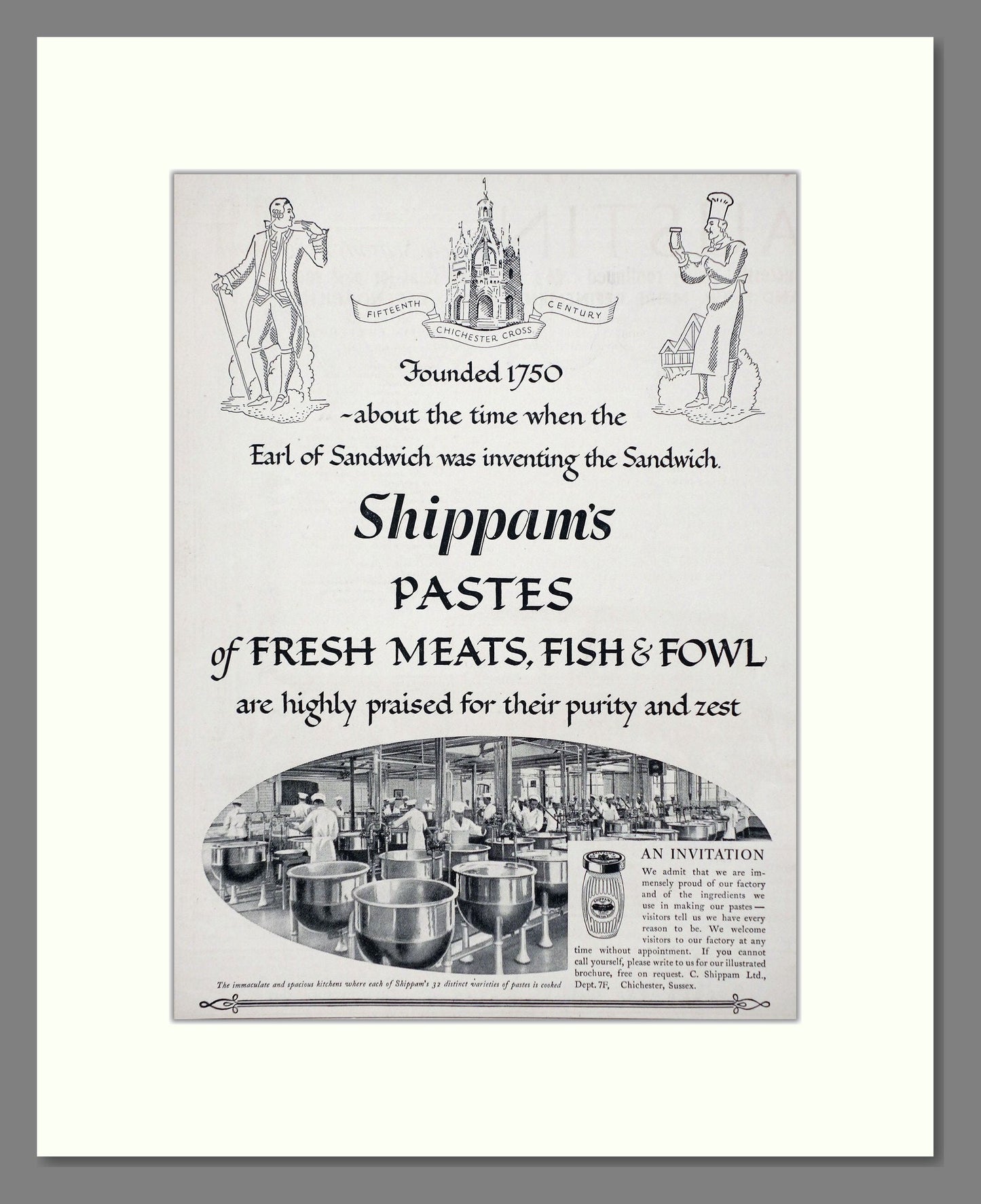 Shippam's - Pastes of Fresh Meats. Vintage Advert 1935 (ref AD67021)
