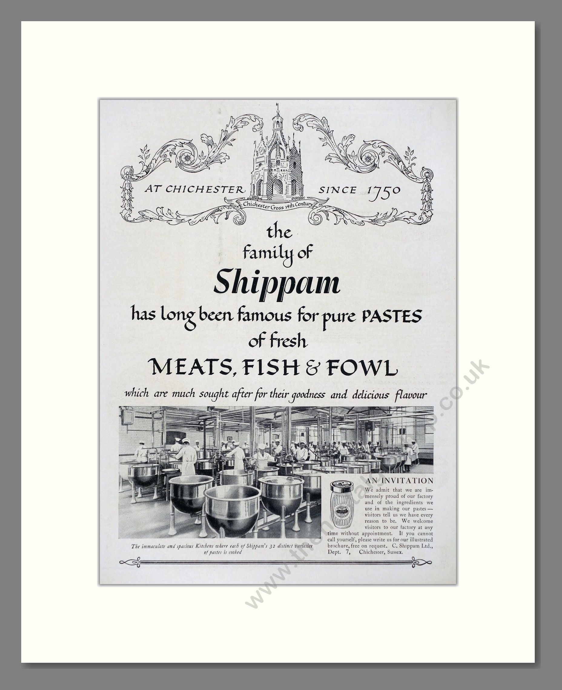 Shippam's - Pastes of Fresh Meats. Vintage Advert 1935 (ref AD67024)