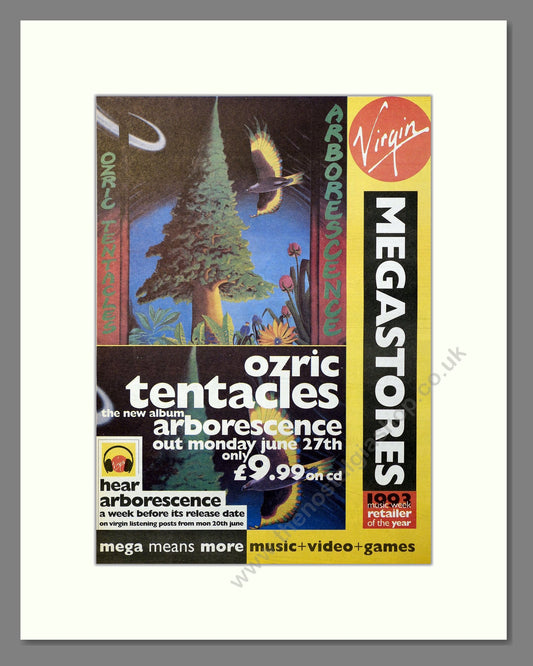 Ozric Tentacles - Arborescence. Vintage Advert 1994 (ref AD20890)