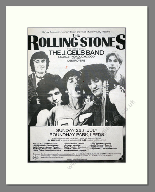 Rolling Stones (The) - Roundhay Park. Vintage Advert 1982 (ref AD20898)