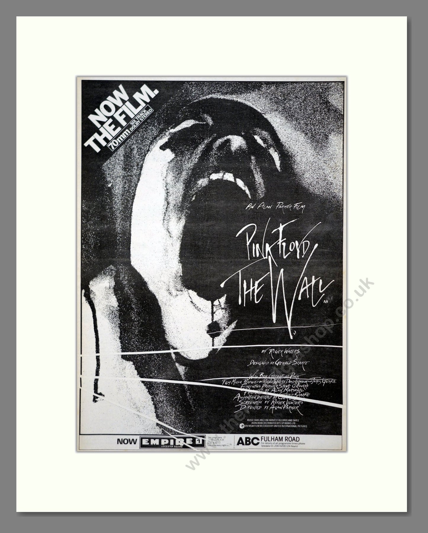 Pink Floyd - The Wall. Vintage Advert 1982 (ref AD20899)