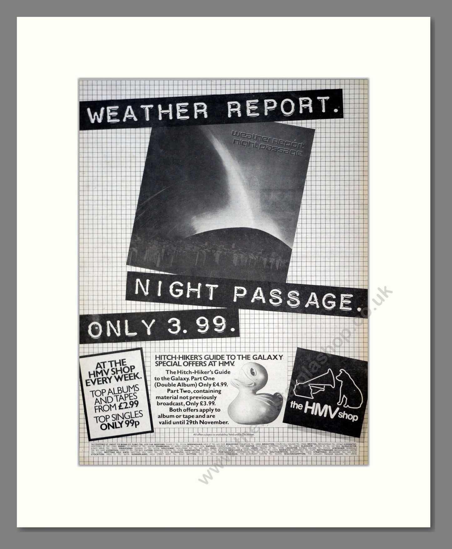 Weather Report - Night Passage. Vintage Advert 1980 (ref AD20907)