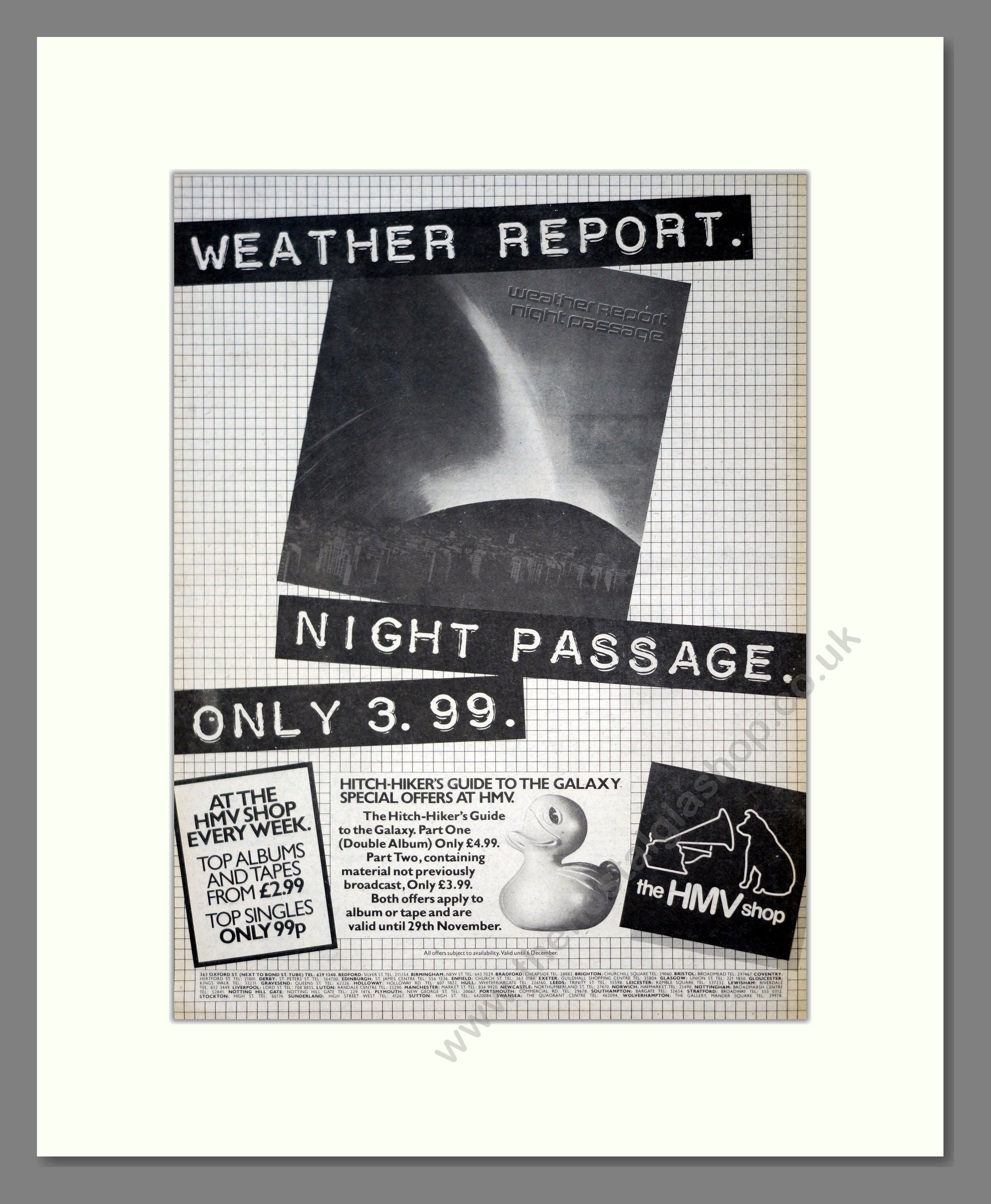 Weather Report - Night Passage. Vintage Advert 1980 (ref AD20907)